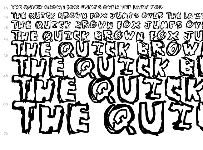 Flying Colours Don't Run font waterfall